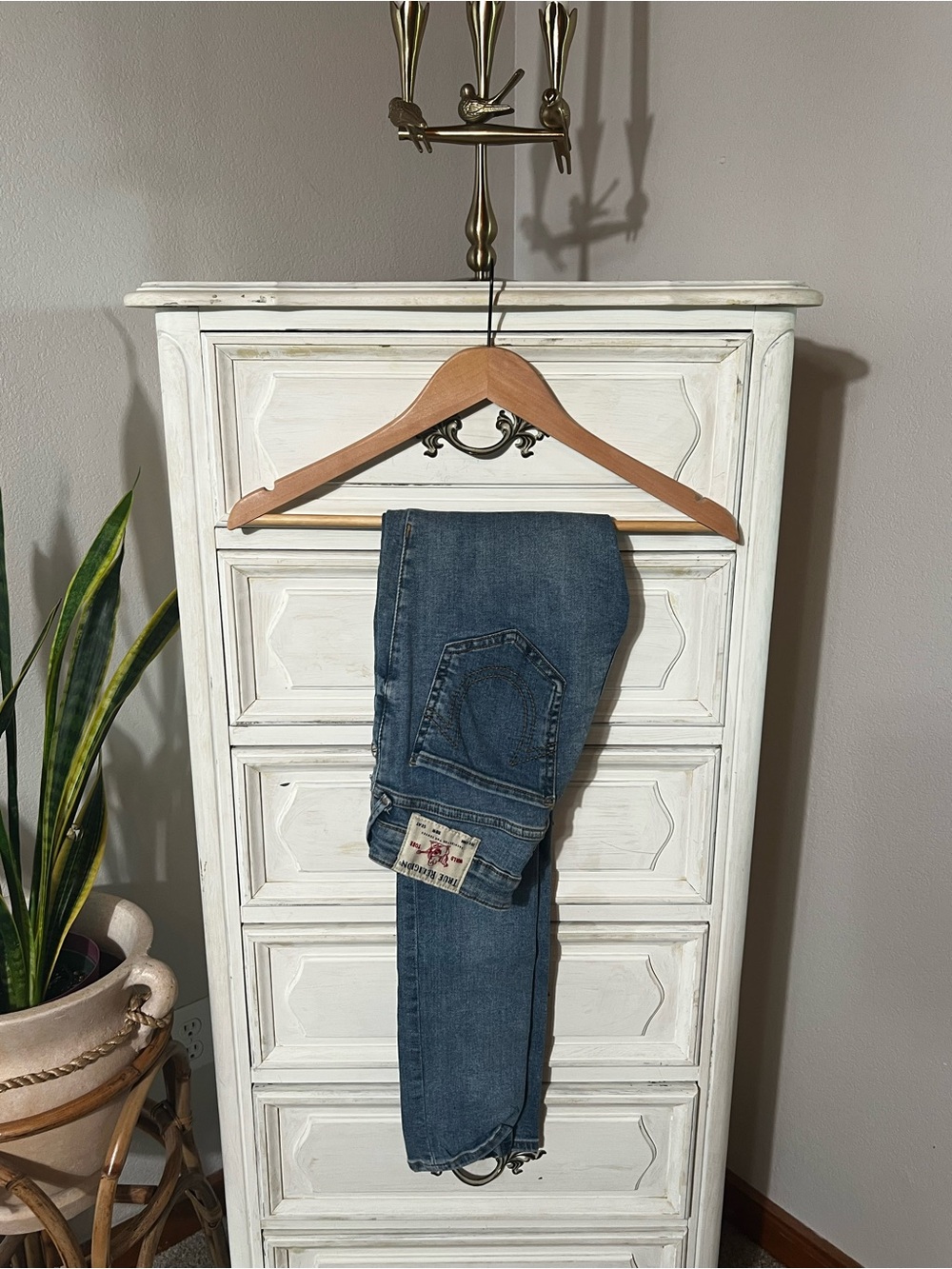 True Religion Mid-Blue “Stella” Skinny Jeans